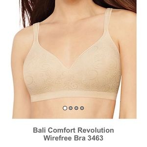 NWT - Bali Comfort Revolution Wireless Bra - Swirl Nude